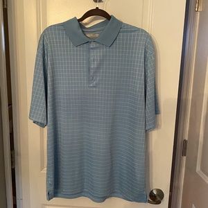 Greg Norman Mens 2 Below Cooling Checkered Polo